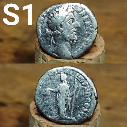 Authentic Roman silver Denarii featuring emperor of Rome, 1800 years old!