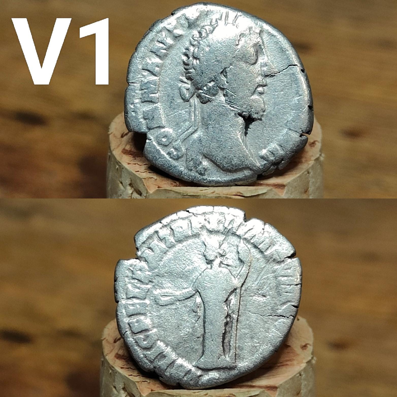 Authentic Roman silver Denarii featuring emperor of Rome, 1800 years old!