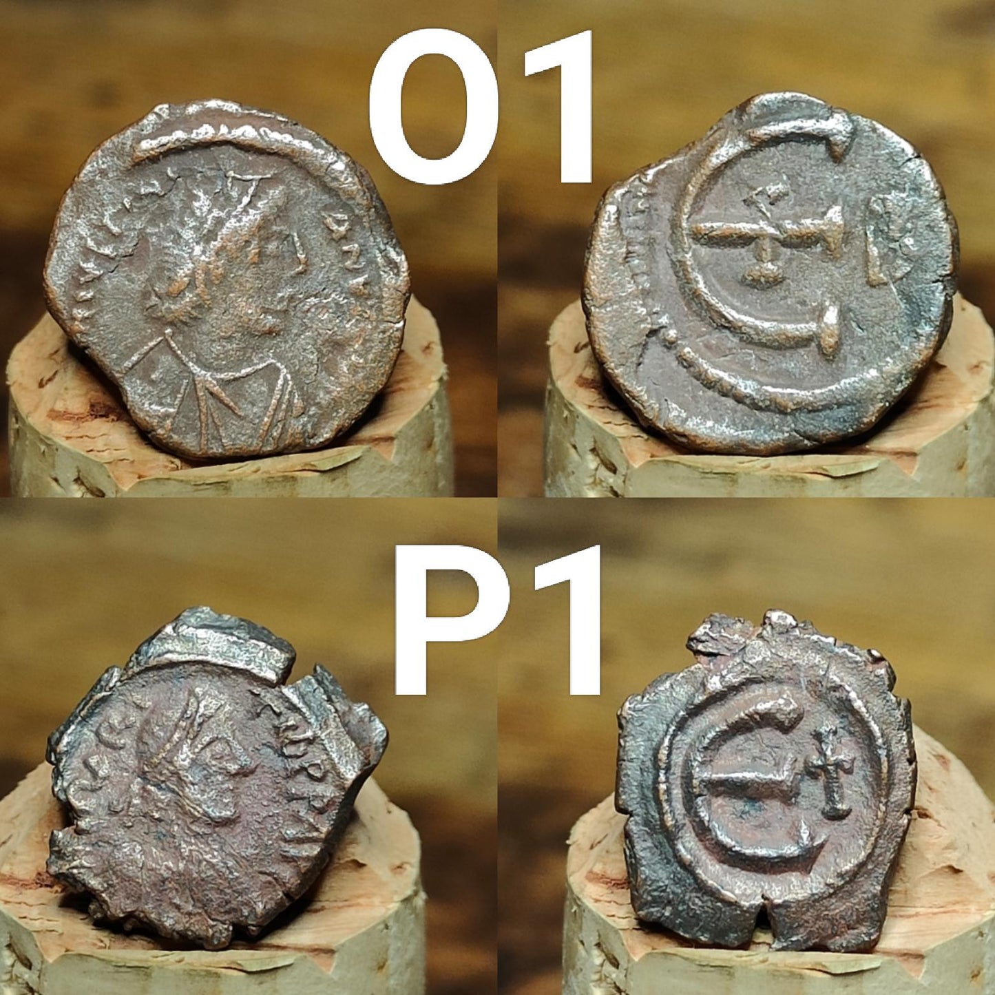 Ancient Byzantine Coins, Authentic Nummus of the Roman Empire