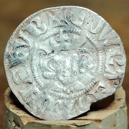 King Edward I Medieval hammered silver penny coin, London mint, 700 years old
