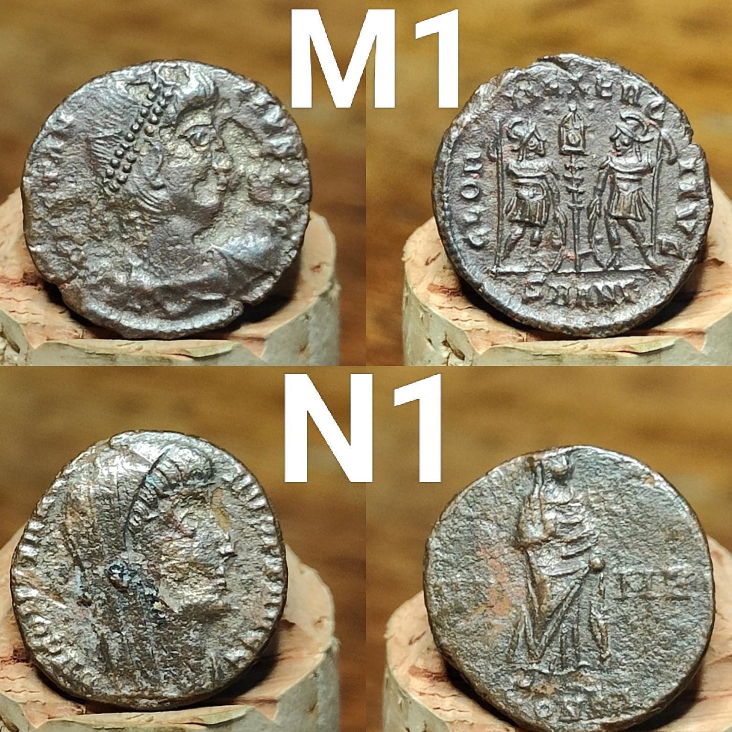 Roman coins, 4th century ancient nummus