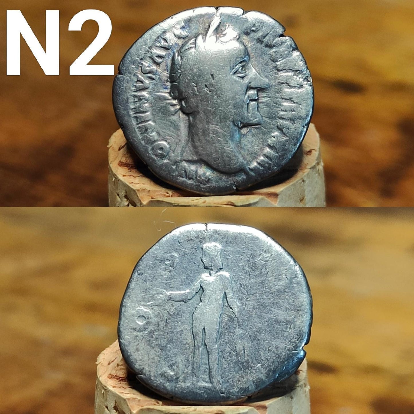 Authentic Roman silver Denarii featuring emperor of Rome, 1800 years old!