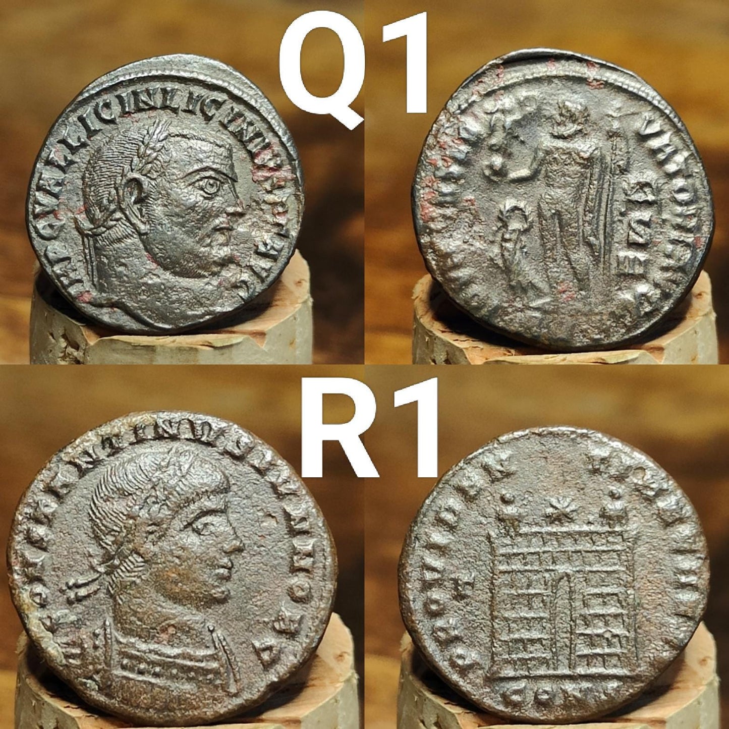 High grade Roman coins, 4th century ancient nummus