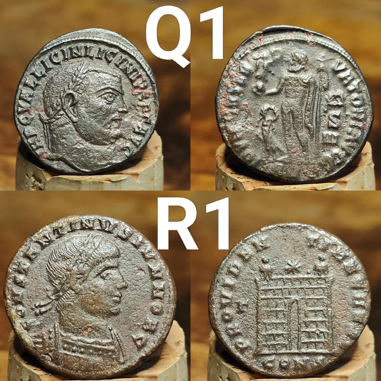 High grade Roman coins, 4th century ancient nummus