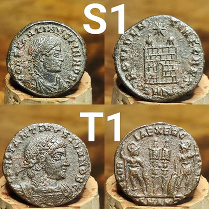 High grade Roman coins, 4th century ancient nummus