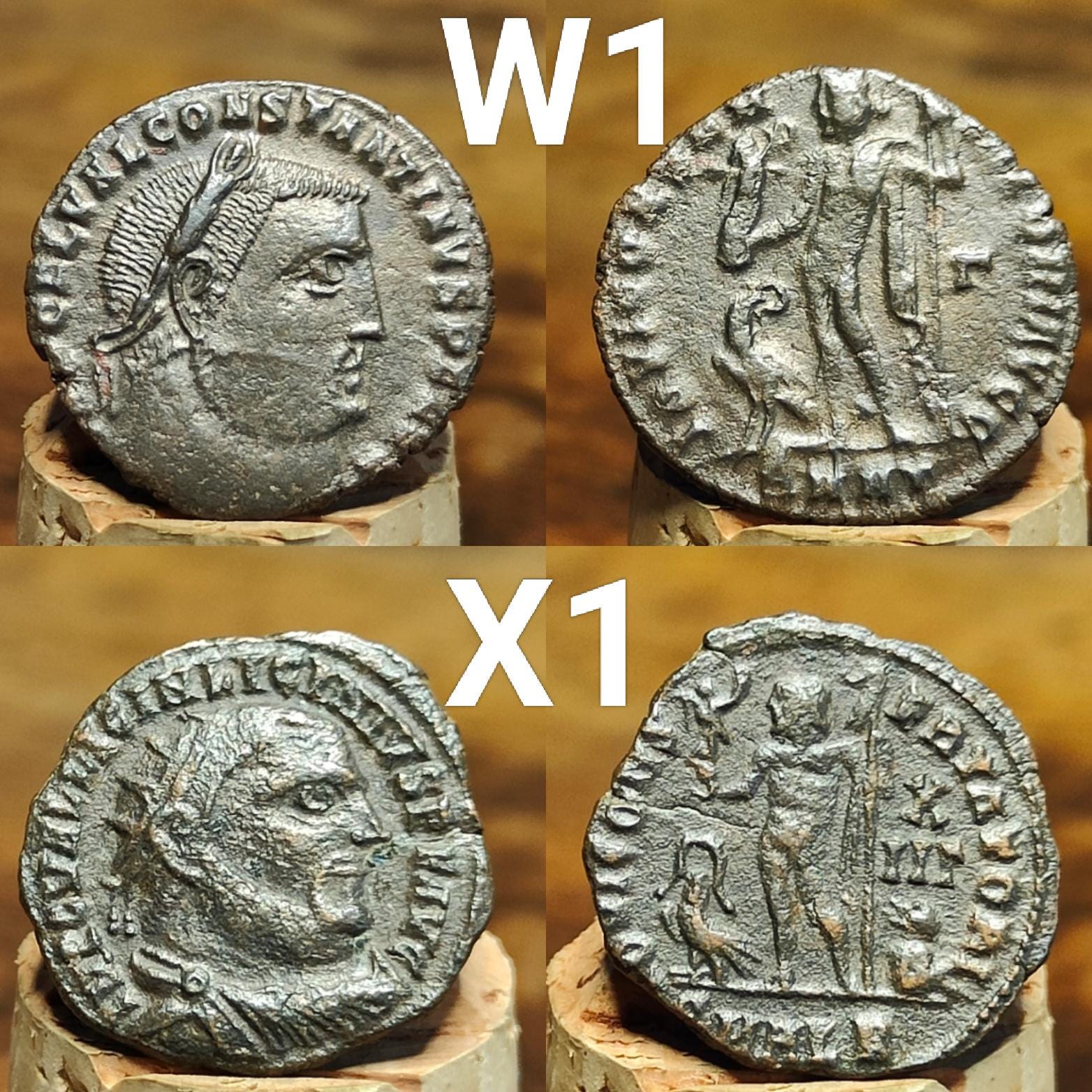 High grade Roman coins, 4th century ancient nummus