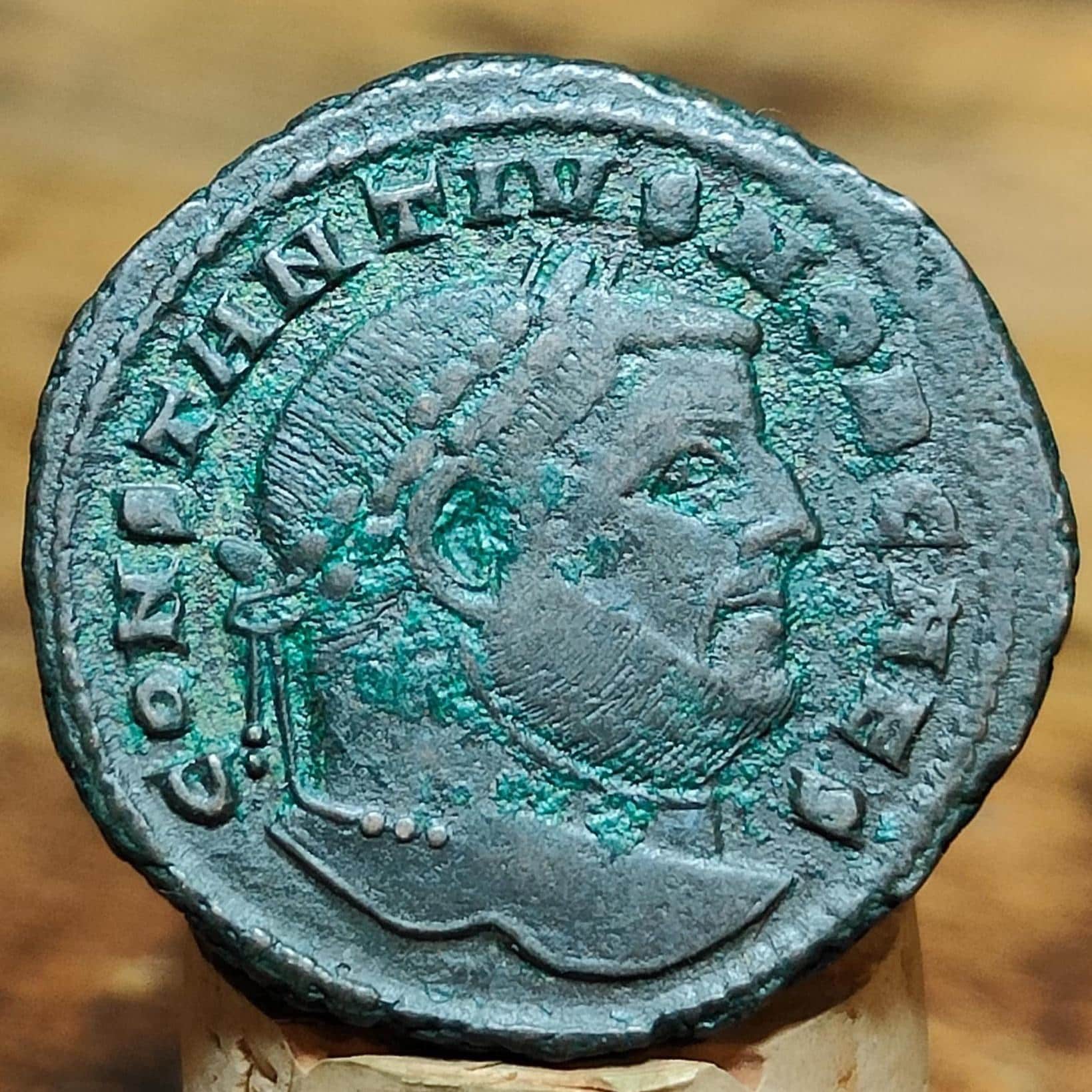 Constantius I Roman coin with Carthago reverse, AE1 3rd century ancient follis