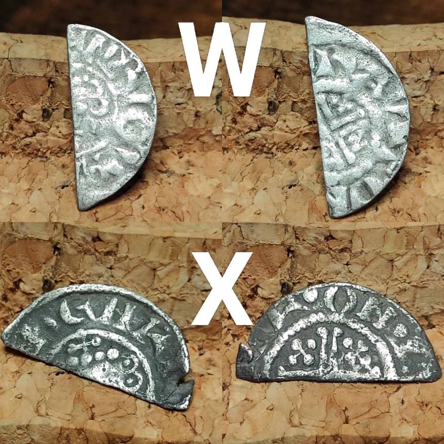 Medieval Voided Short Cross Cut Half Penny, Ancient Silver Coin UK