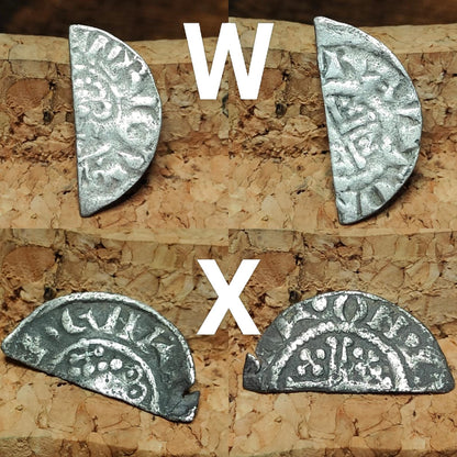Medieval Voided Short Cross Cut Half Penny, Ancient Silver Coin UK