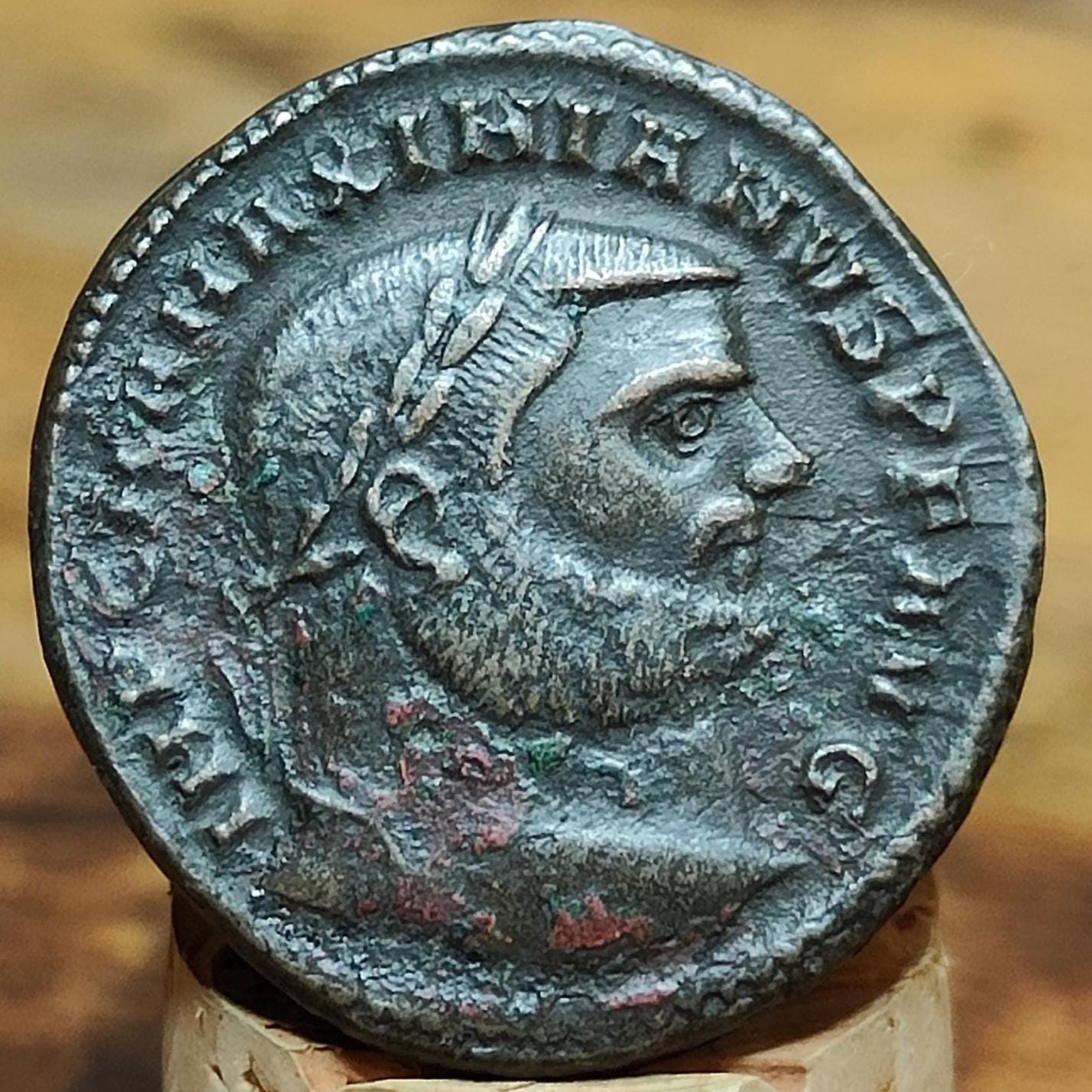 Maximian Roman Coin with Genius reverse, AE1 Ancient Follis