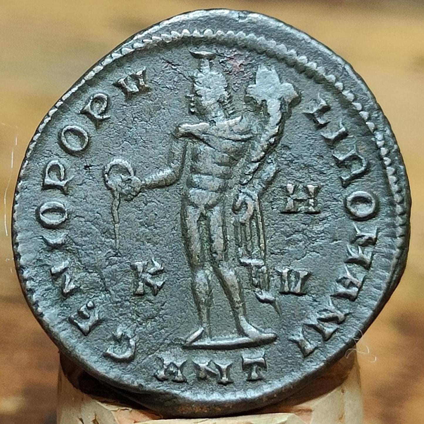 Maximian Roman Coin with Genius reverse, AE1 Ancient Follis