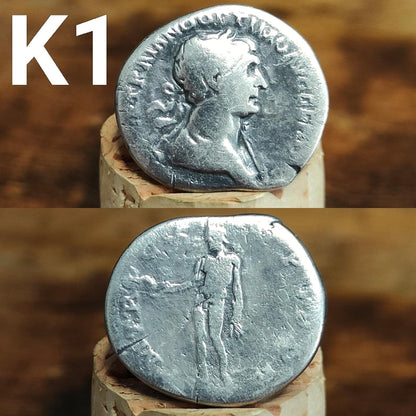 Authentic Roman silver Denarii featuring emperor of Rome, 1800 years old!