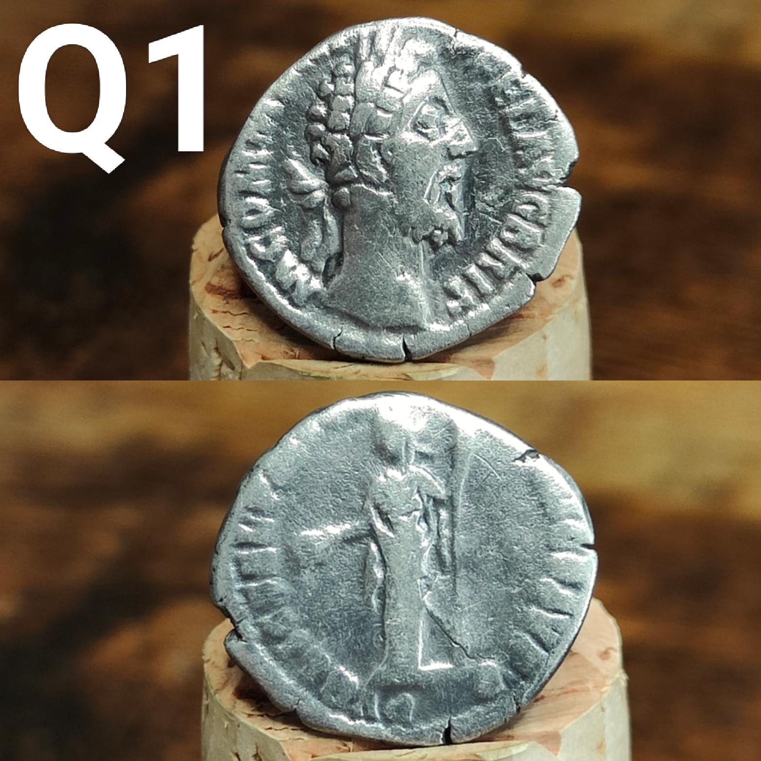 Authentic Roman silver Denarii featuring emperor of Rome, 1800 years old!