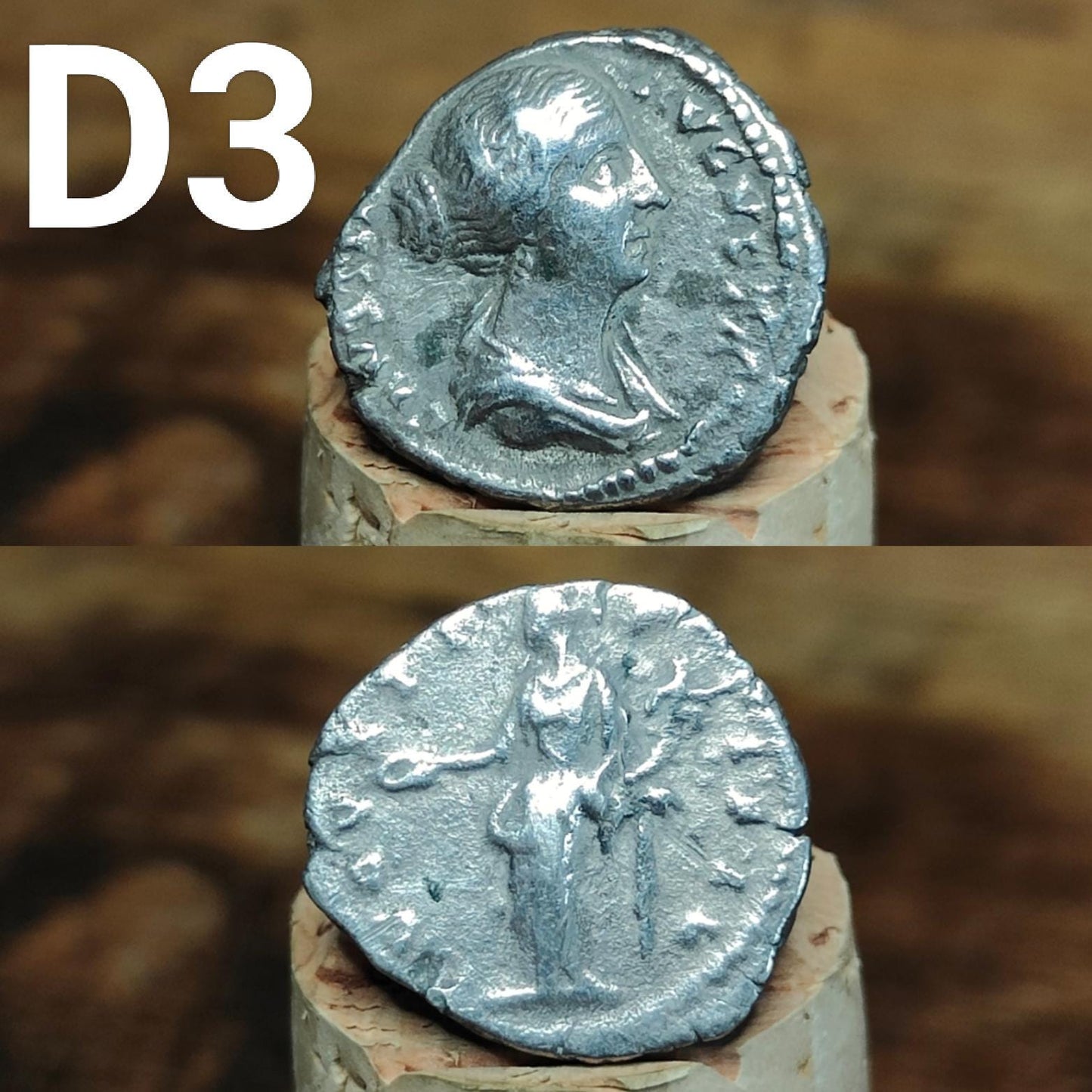 Authentic Roman silver Denarii featuring emperor of Rome, 1800 years old!