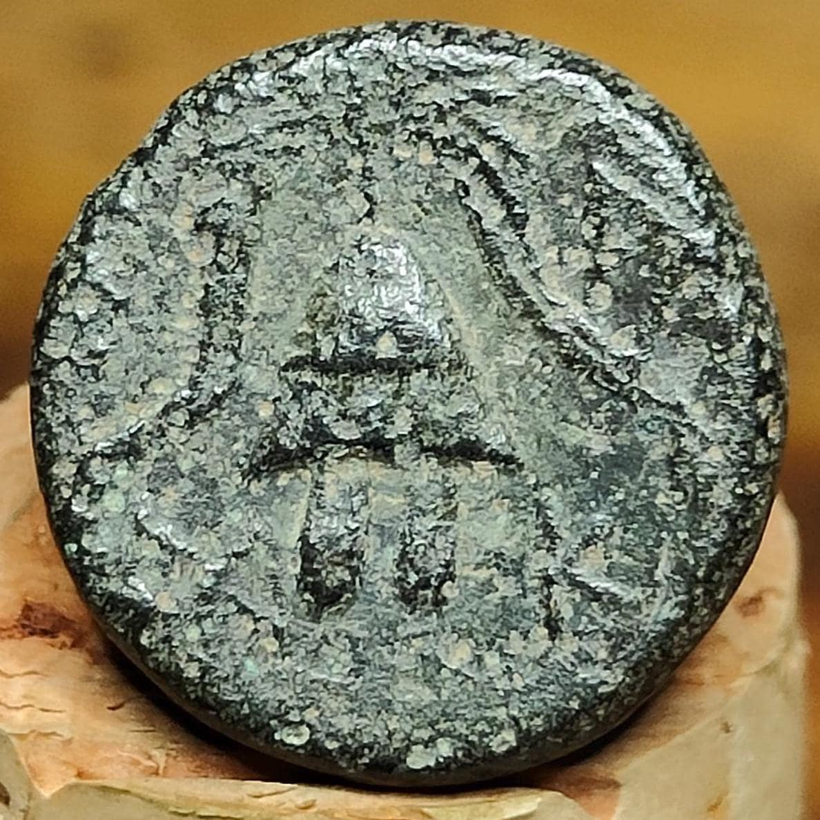 Macedonia, Shield and helmet, Ancient Greek coin, 311 BC