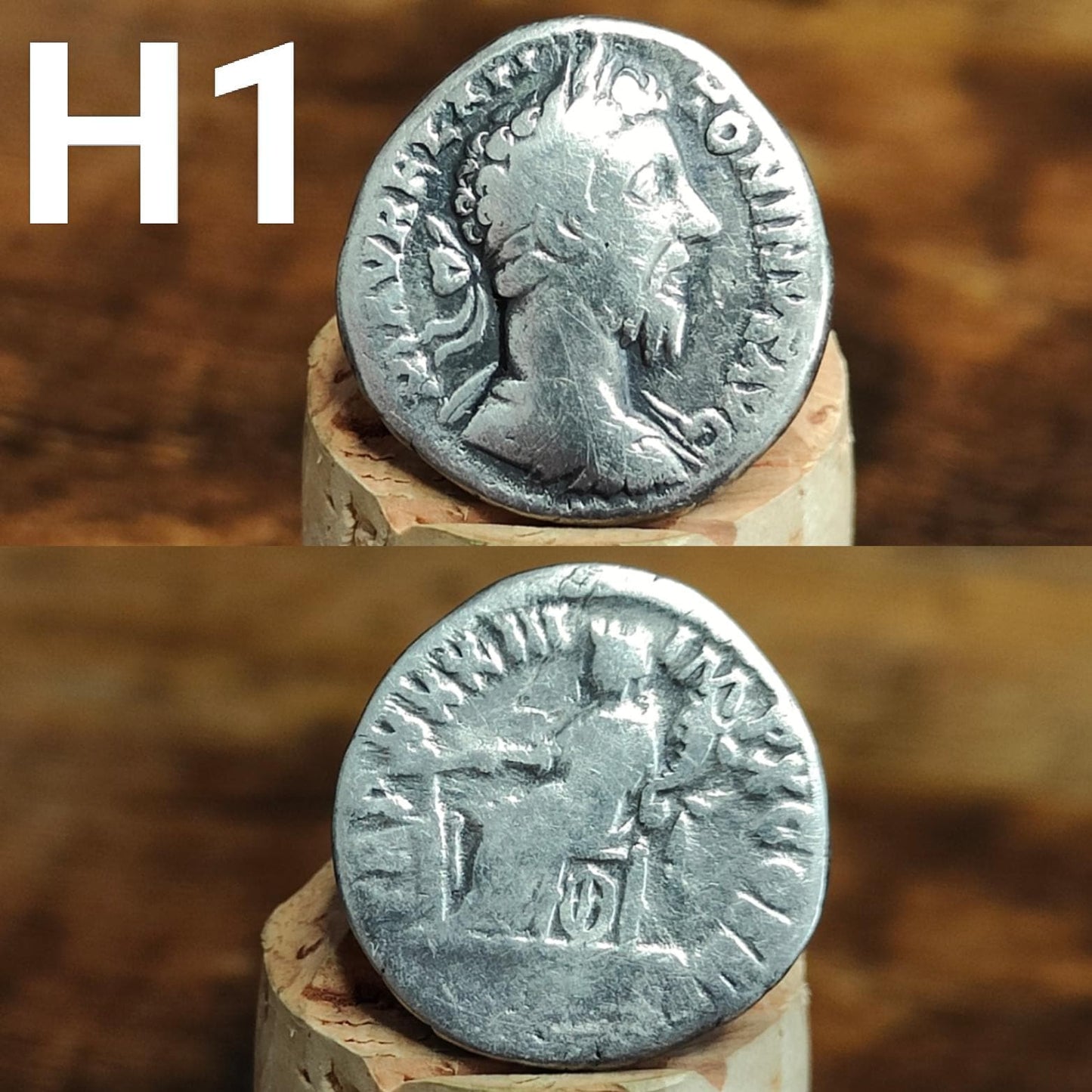 Authentic Roman silver Denarii featuring emperor of Rome, 1800 years old!