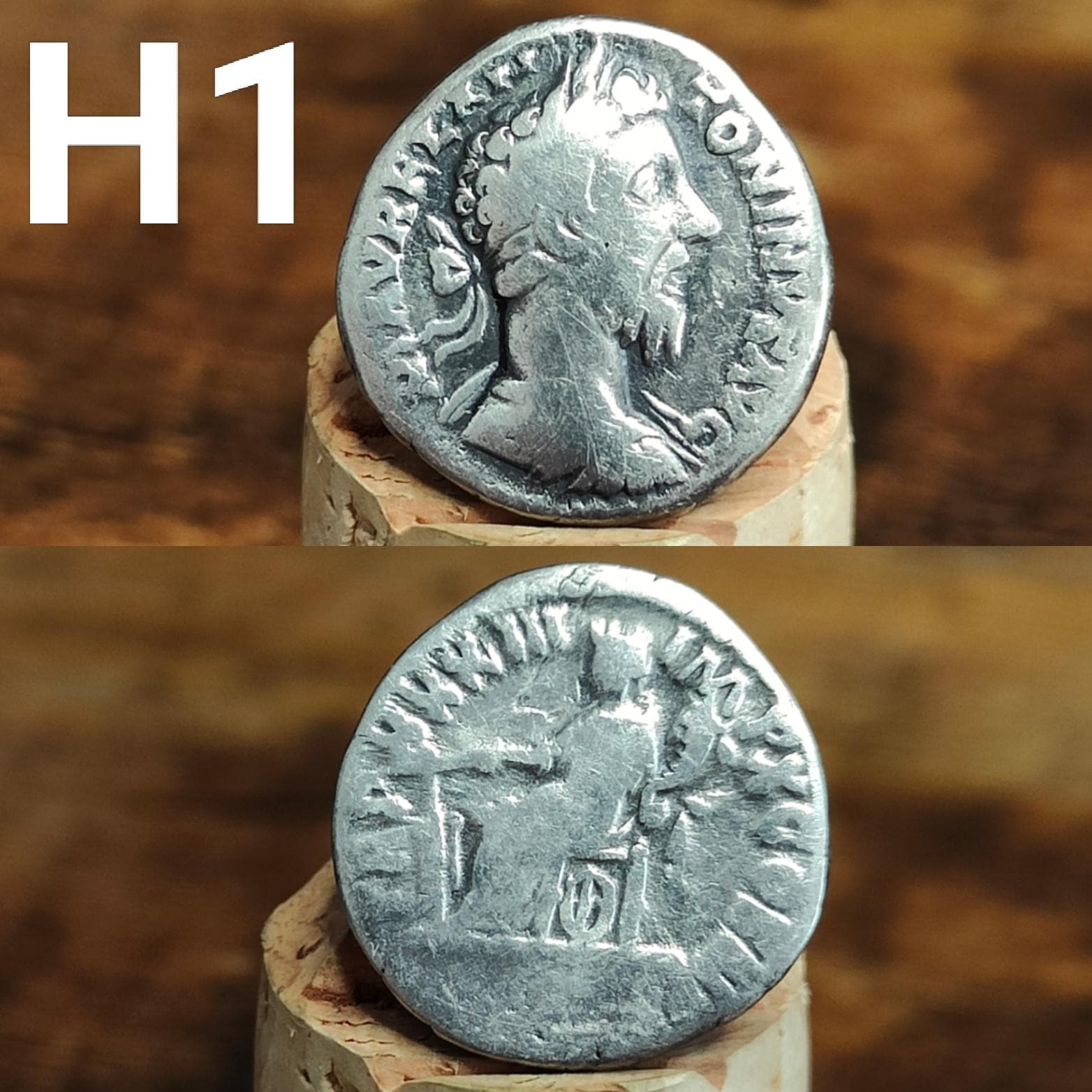 Authentic Roman silver Denarii featuring emperor of Rome, 1800 years old!
