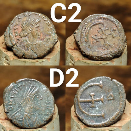Ancient Byzantine Coins, Authentic Nummus of the Roman Empire