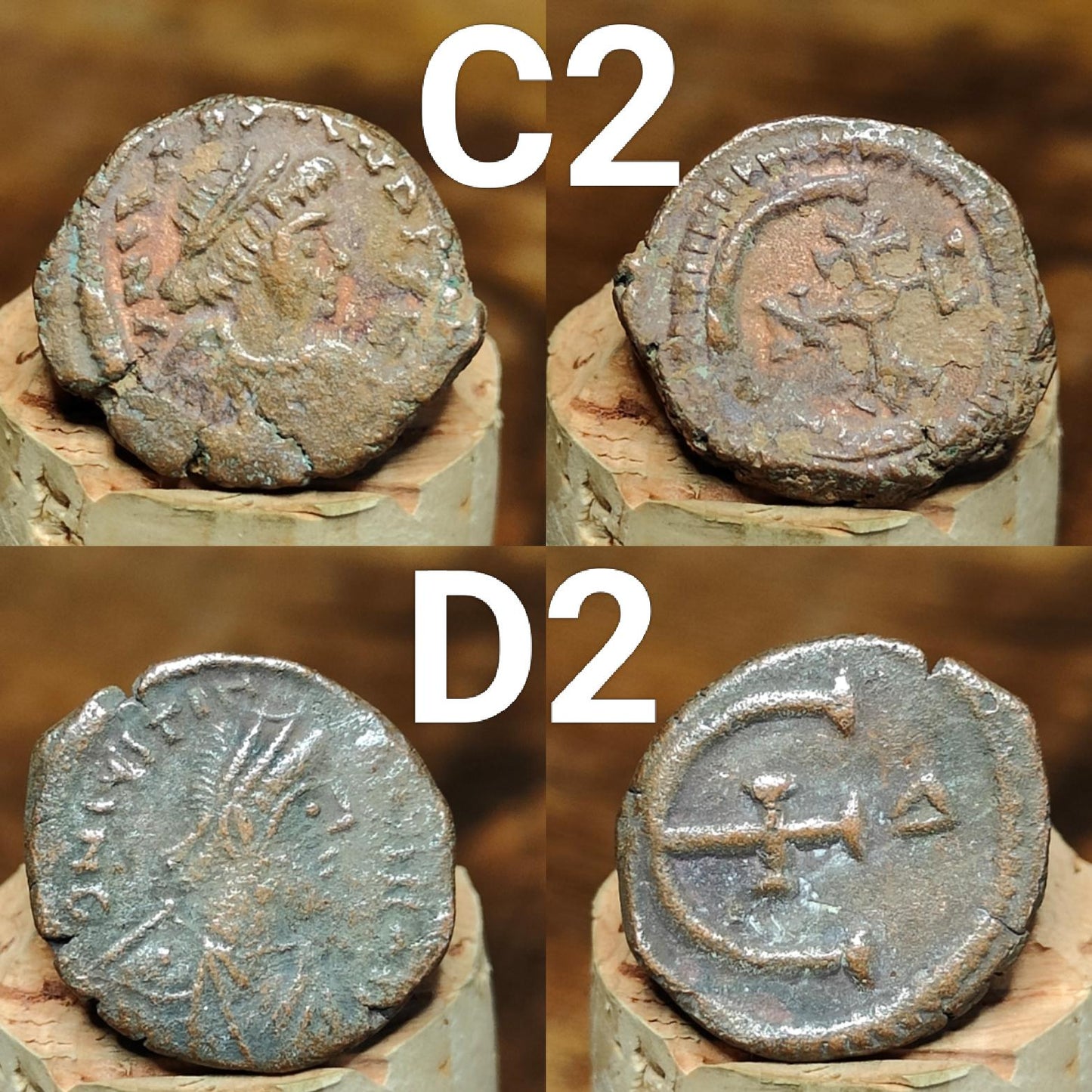 Ancient Byzantine Coins, Authentic Nummus of the Roman Empire