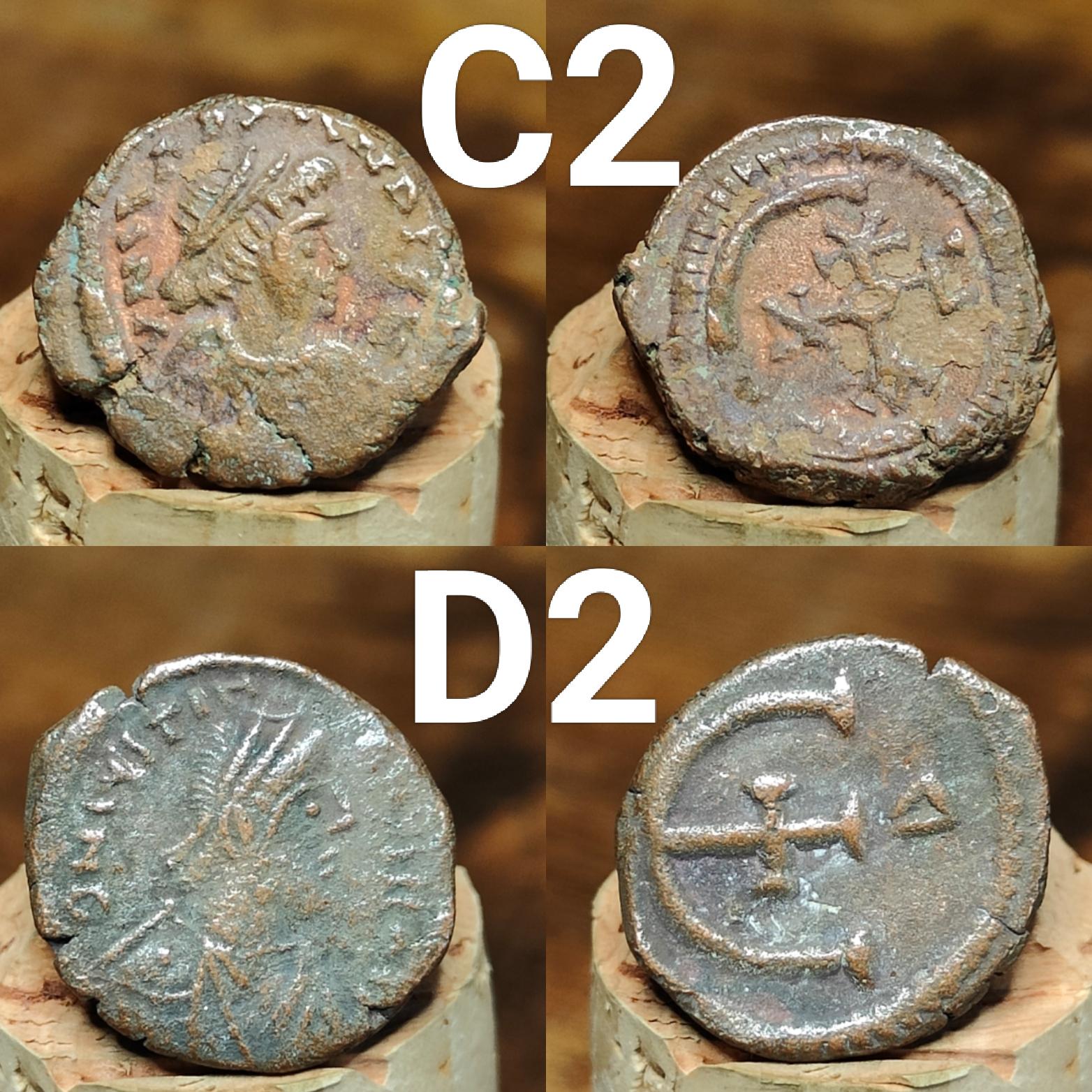 Ancient Byzantine Coins, Authentic Nummus of the Roman Empire