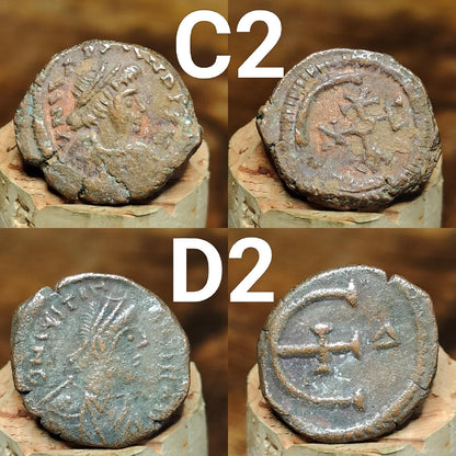 Ancient Byzantine Coins, Authentic Nummus of the Roman Empire