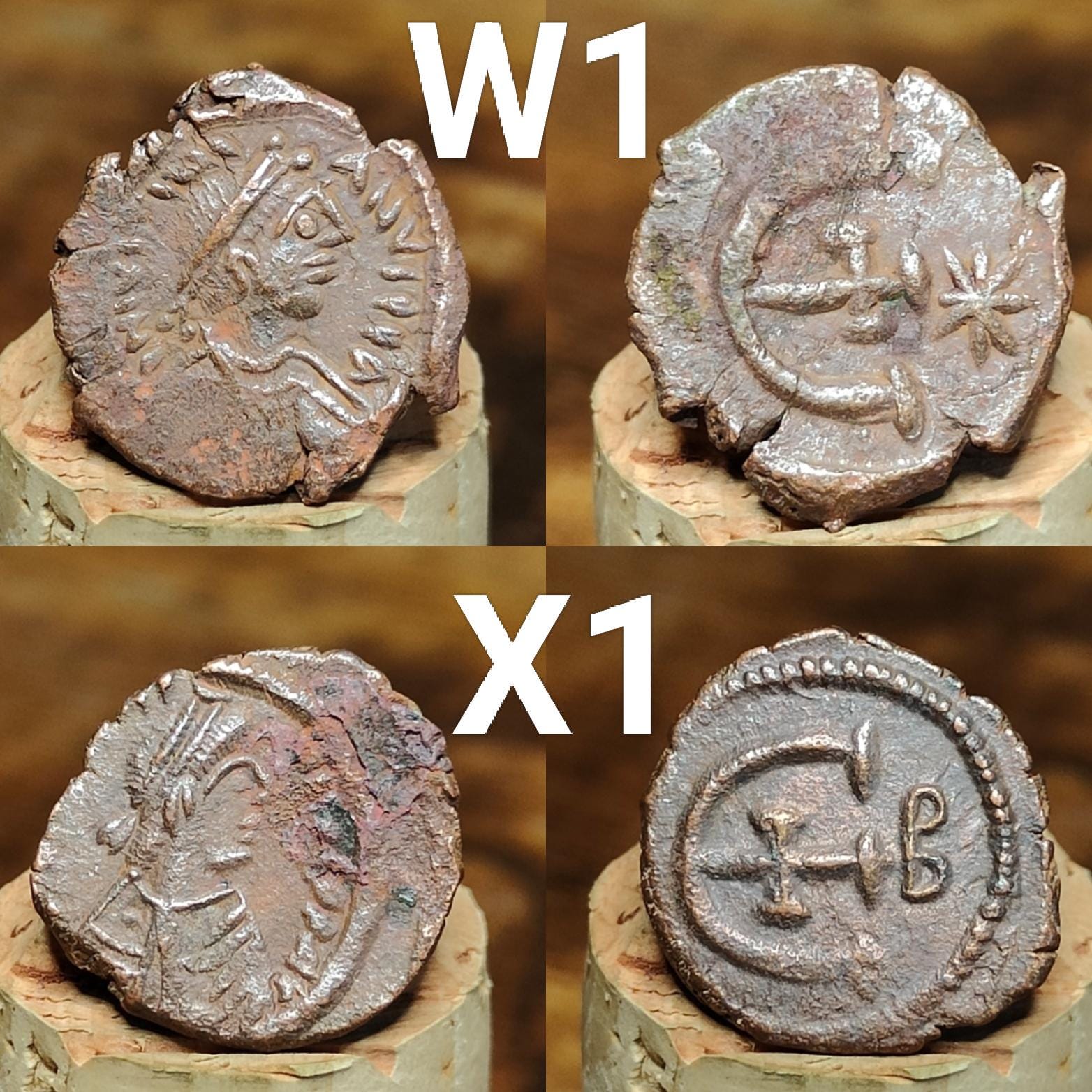 Ancient Byzantine Coins, Authentic Nummus of the Roman Empire