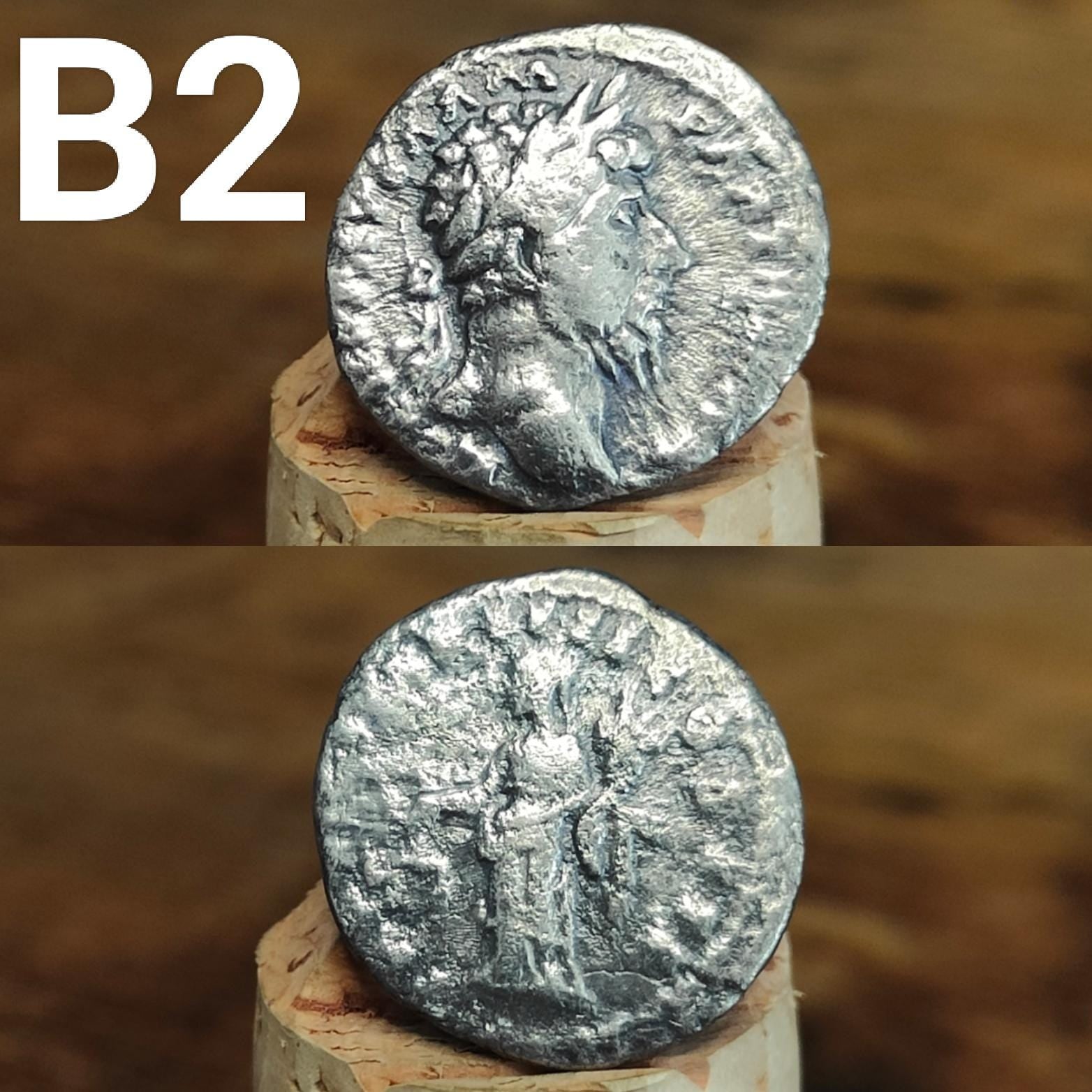 Authentic Roman silver Denarii featuring emperor of Rome, 1800 years old!