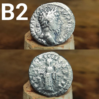Authentic Roman silver Denarii featuring emperor of Rome, 1800 years old!