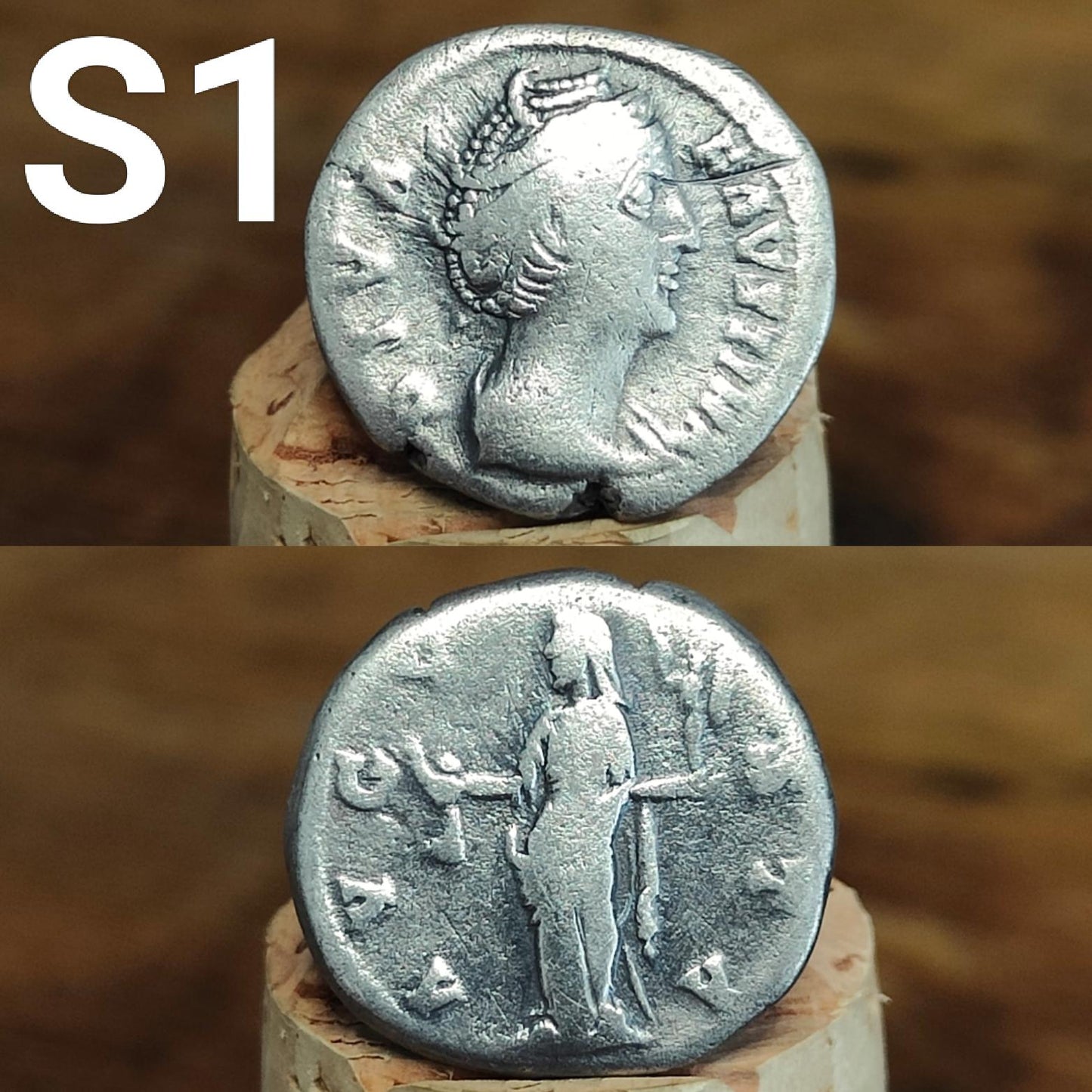 Authentic Roman silver Denarii featuring emperor of Rome, 1800 years old!