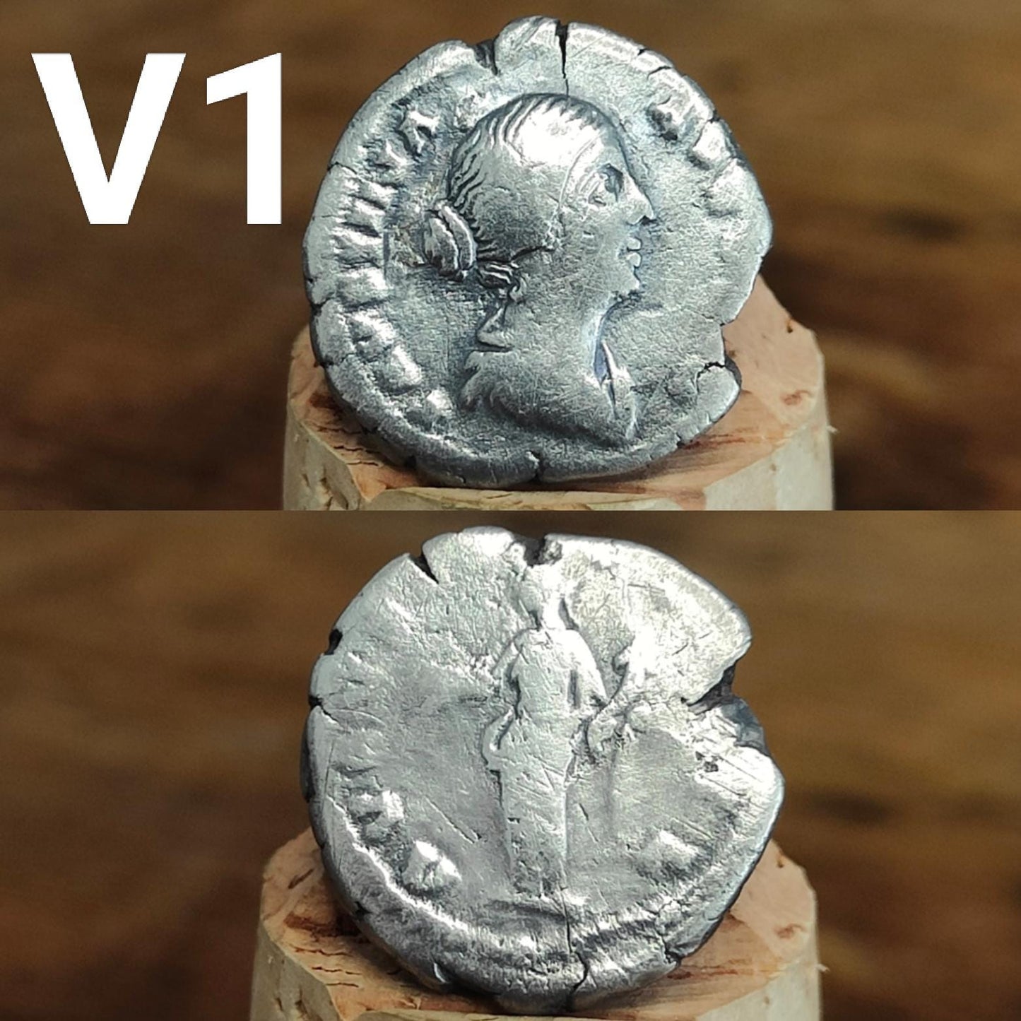 Authentic Roman silver Denarii featuring emperor of Rome, 1800 years old!