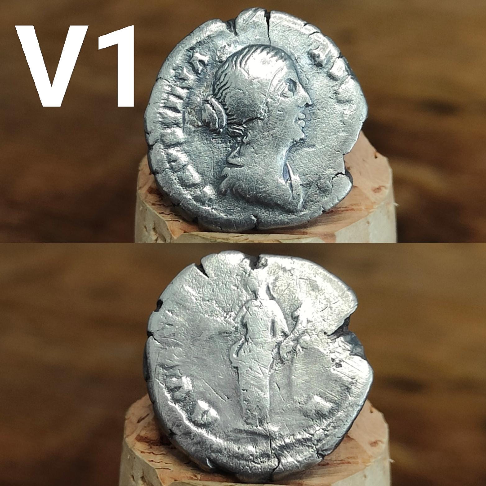 Authentic Roman silver Denarii featuring emperor of Rome, 1800 years old!
