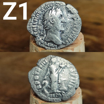 Authentic Roman silver Denarii featuring emperor of Rome, 1800 years old!