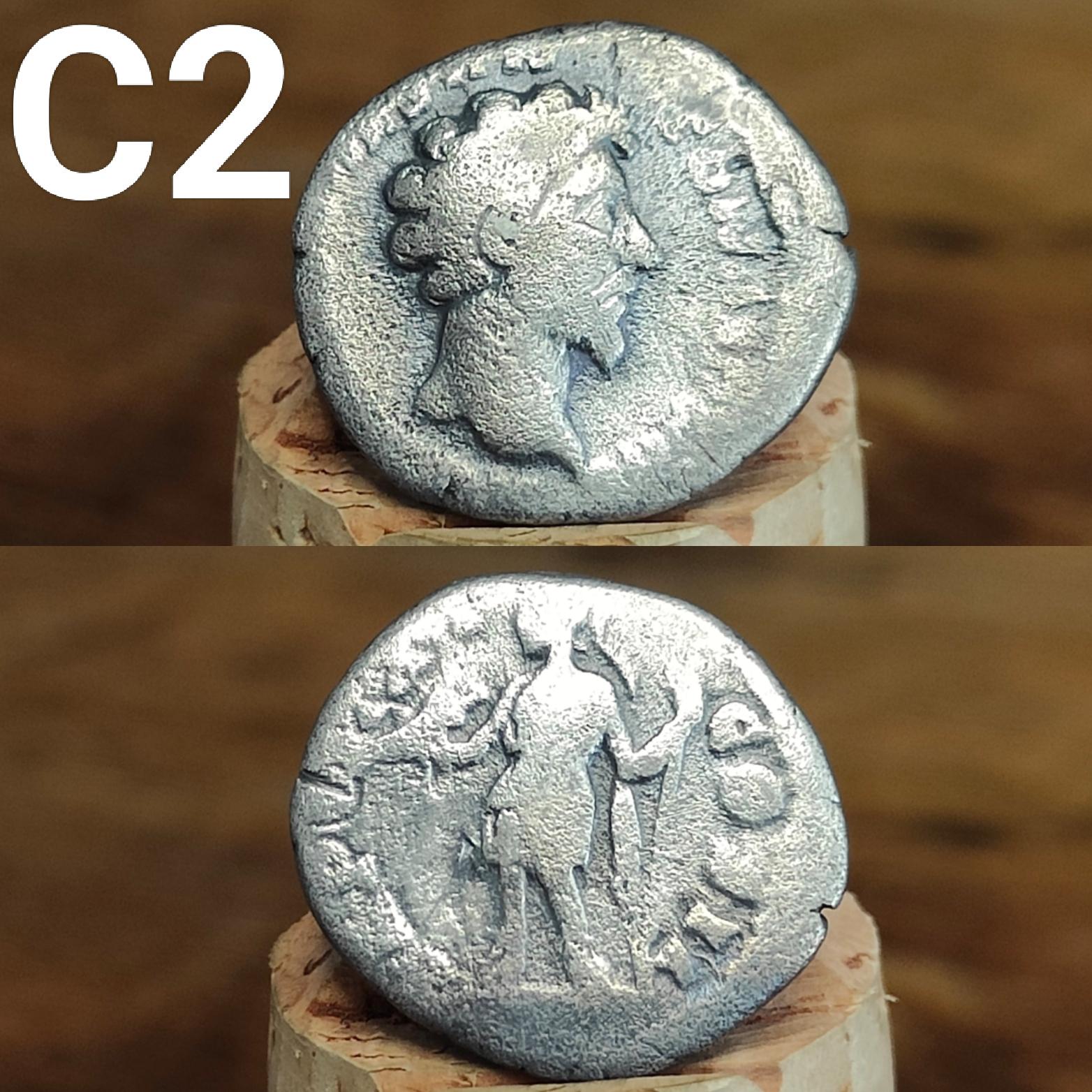 Authentic Roman silver Denarii featuring emperor of Rome, 1800 years old!