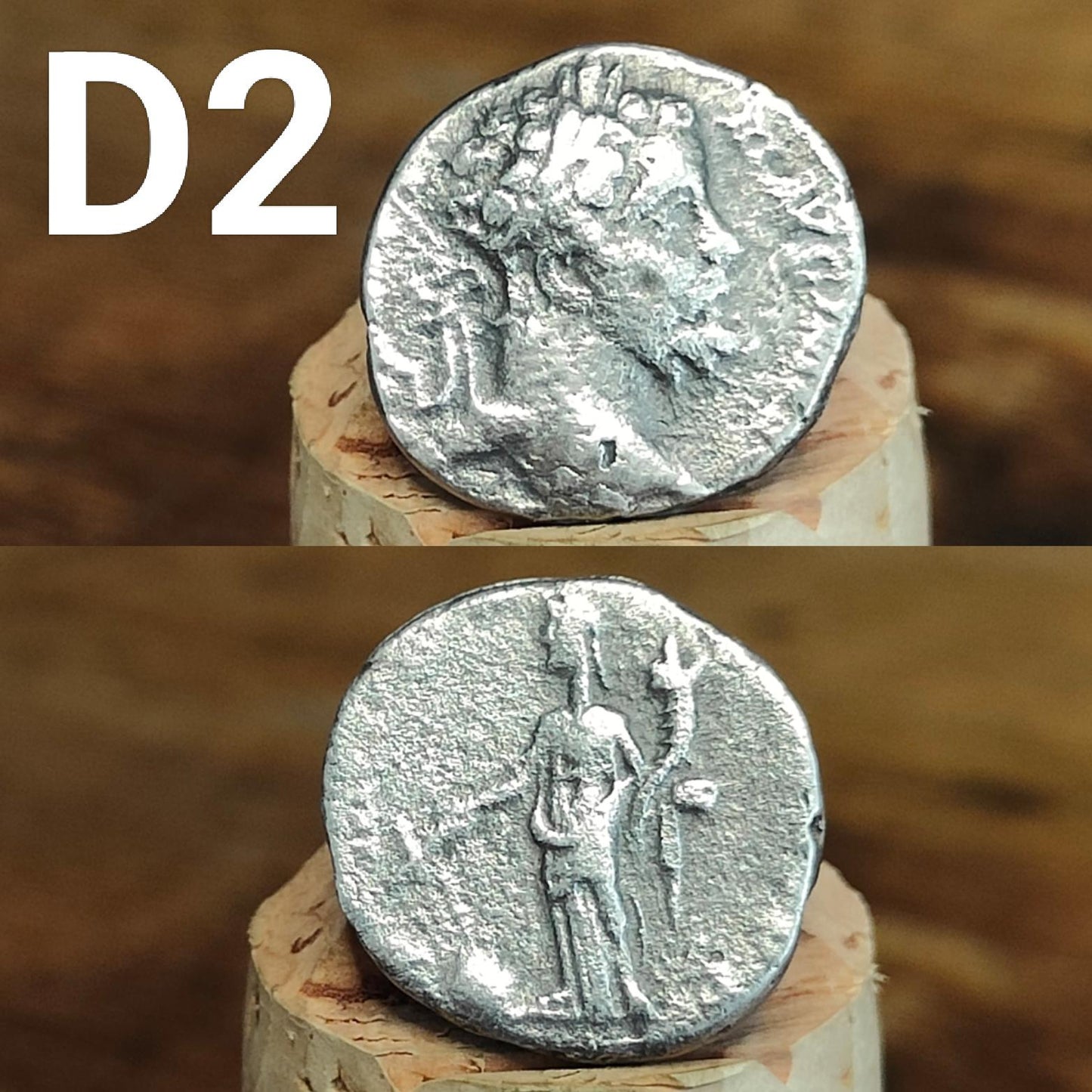 Authentic Roman silver Denarii featuring emperor of Rome, 1800 years old!