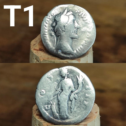 Authentic Roman silver Denarii featuring emperor of Rome, 1800 years old!