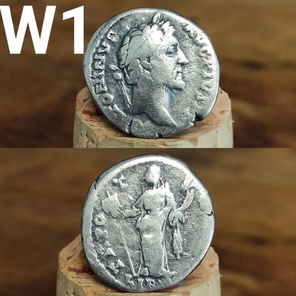 Authentic Roman silver Denarii featuring emperor of Rome, 1800 years old!