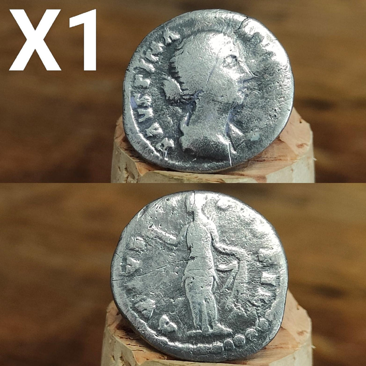 Authentic Roman silver Denarii featuring emperor of Rome, 1800 years old!