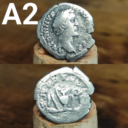 Authentic Roman silver Denarii featuring emperor of Rome, 1800 years old!