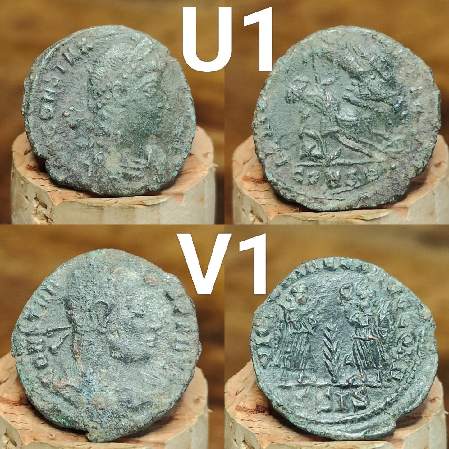 Roman coins, 4th century ancient nummus