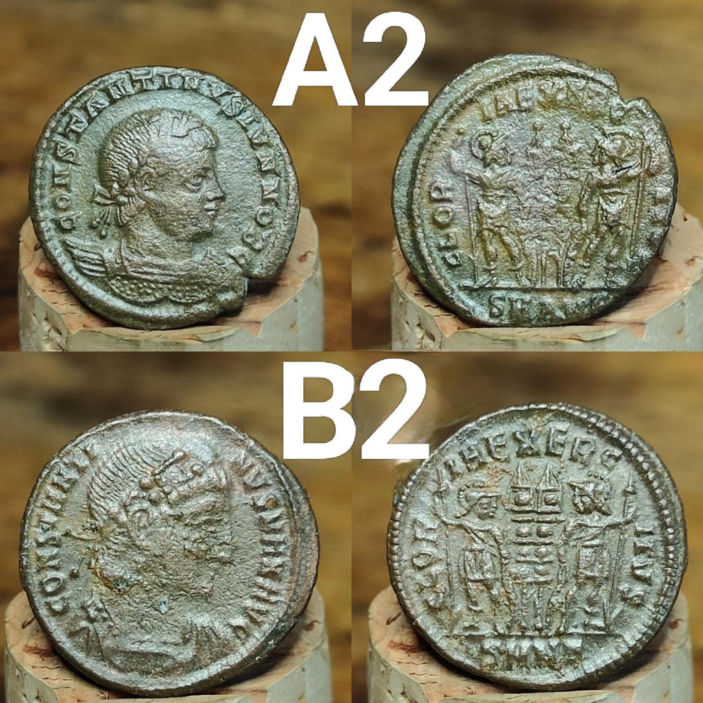 High grade Roman coins, 4th century ancient nummus