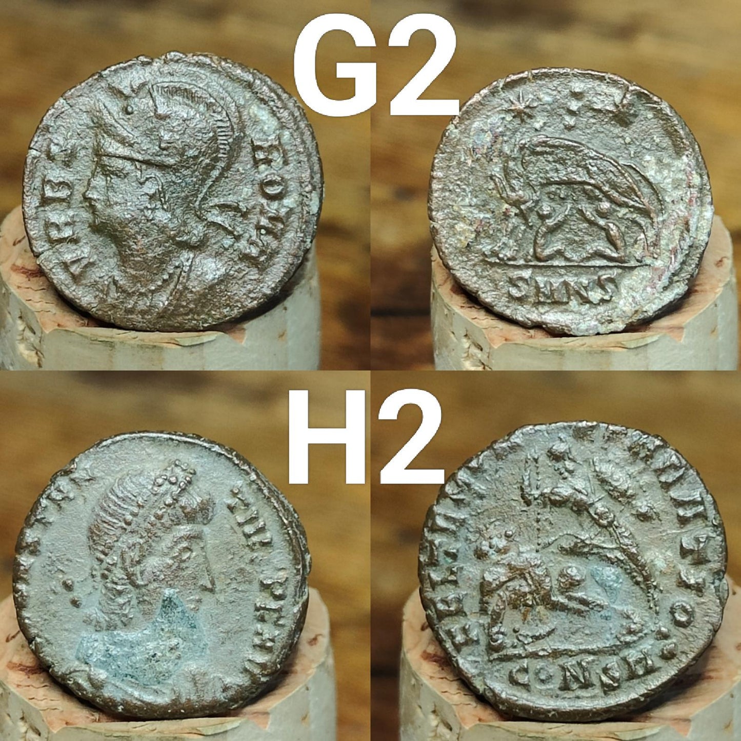 High grade Roman coins, 4th century ancient nummus