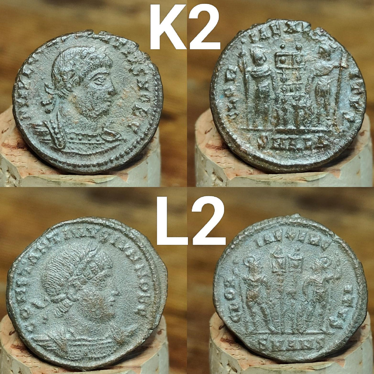 High grade Roman coins, 4th century ancient nummus