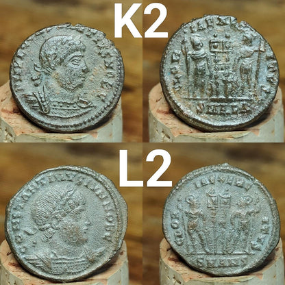 High grade Roman coins, 4th century ancient nummus