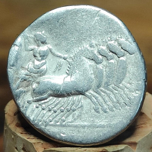 86BC Roman Republic Silver Denarius, Gargilius, Ogulnius and Vergilius, with Apollo obverse, Ancient coin