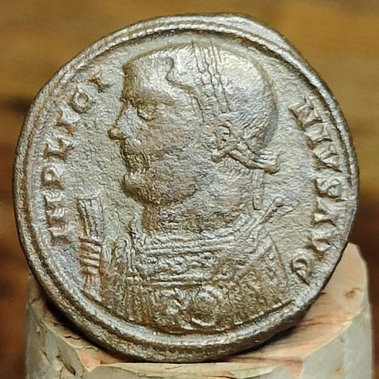 Licinius I Roman coin with Jupiter reverse, 308-324AD, ancient Follis.