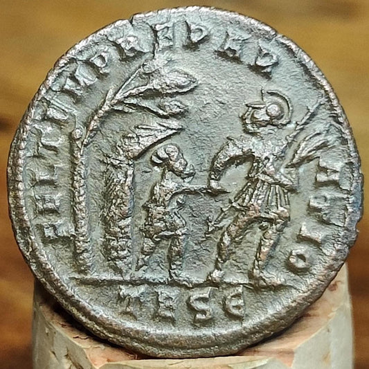 Constantius II Maiorina with captive reverse, 337-361AD, ancient Roman coin