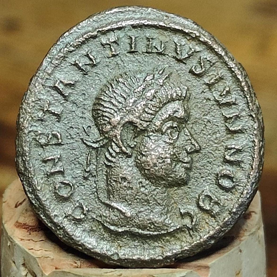 Constantine II Roman coin with votive wreath reverse, 337-340AD, AE3