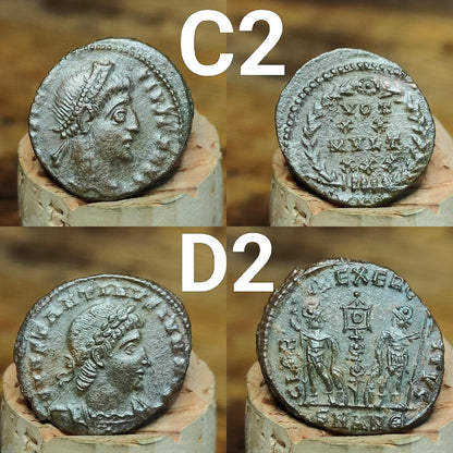 High grade Roman coins, 4th century ancient nummus