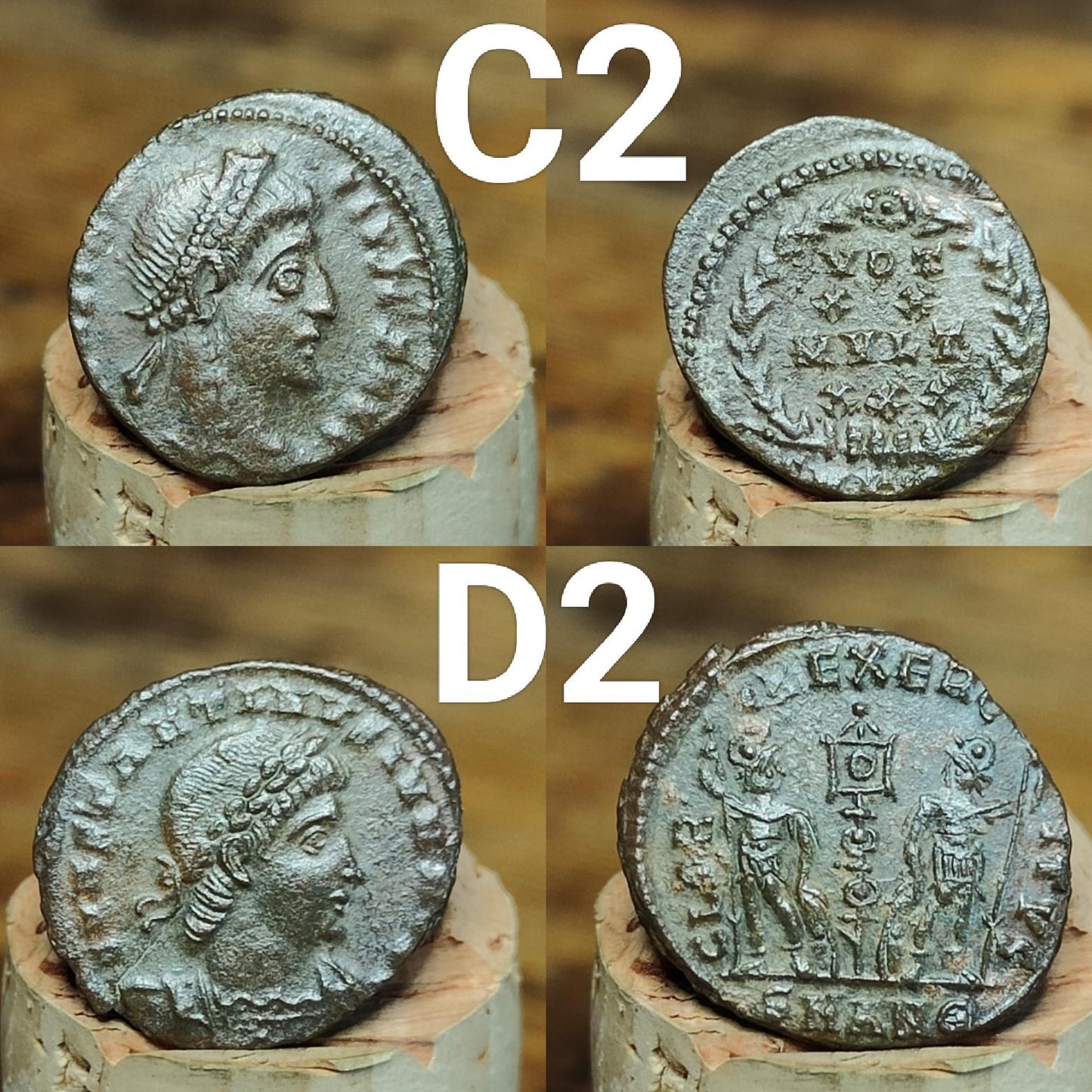 High grade Roman coins, 4th century ancient nummus