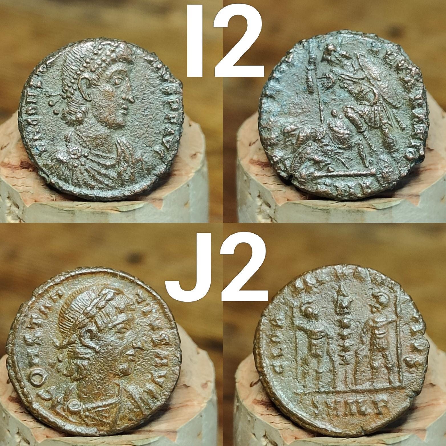 High grade Roman coins, 4th century ancient nummus
